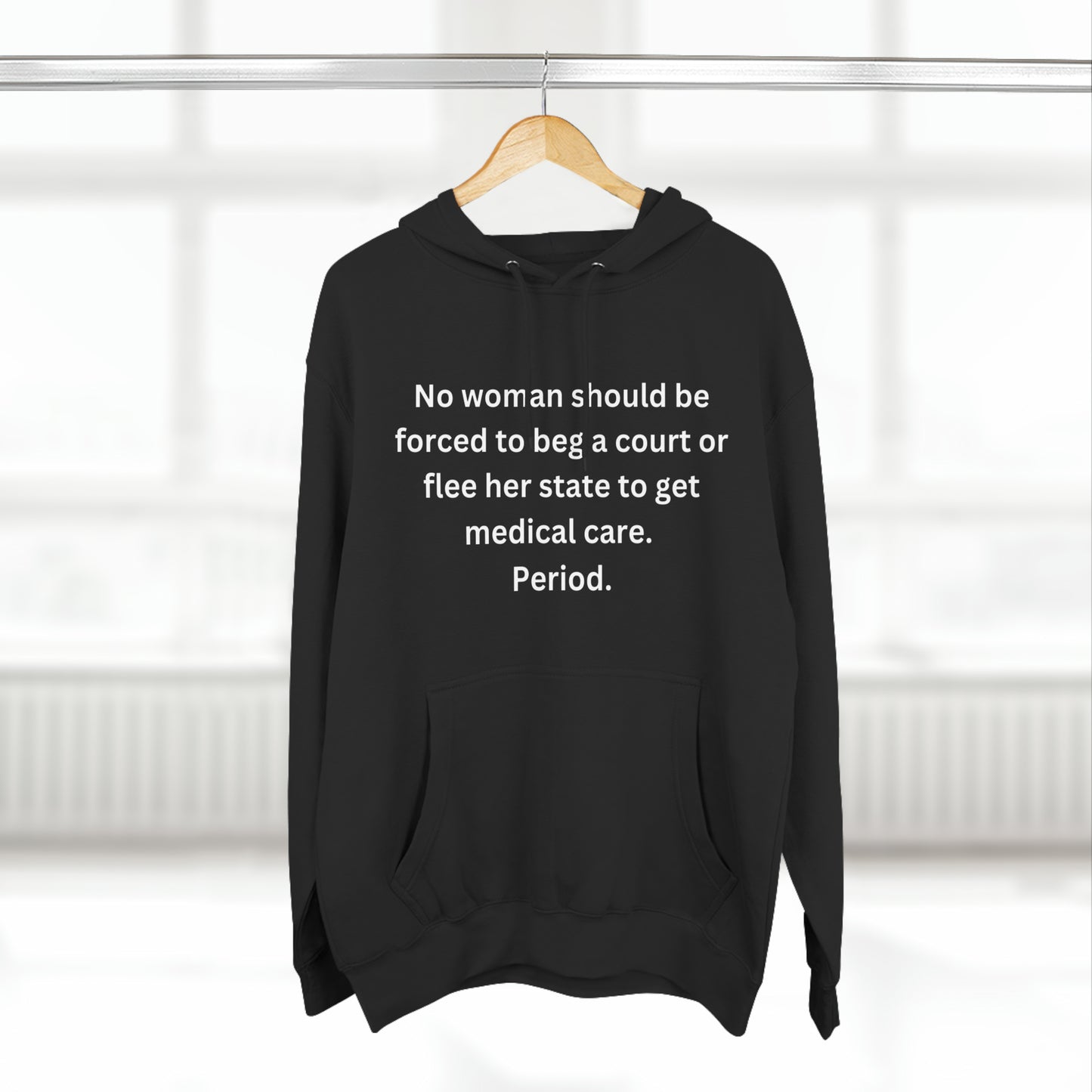 No woman should be forced to beg.. Fleece Hoodie