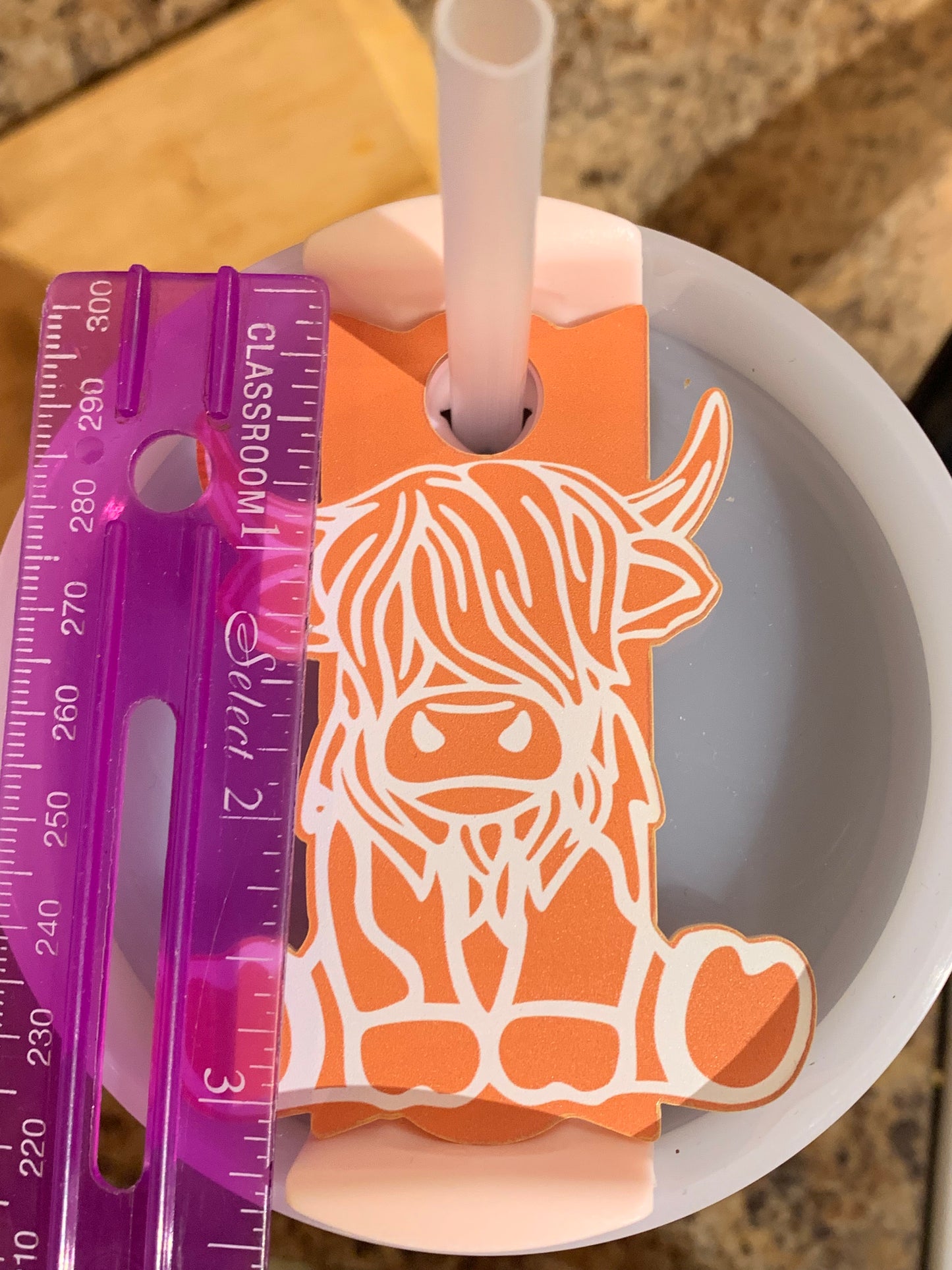 Highland Cow 40 oz tumbler topper (fits Stanley 40 oz)