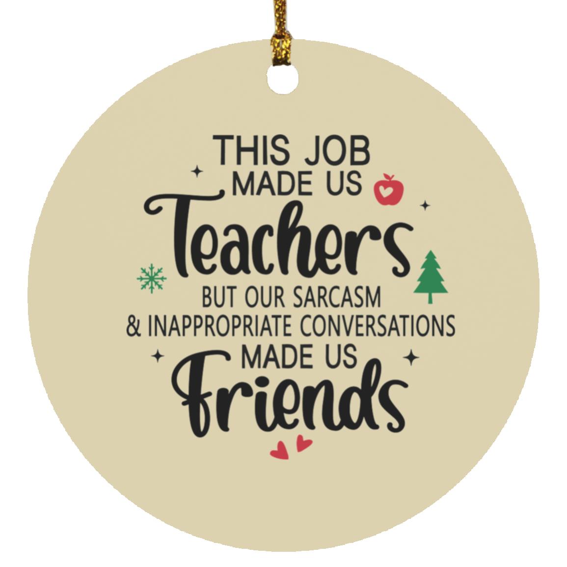 TEACHER Circle Ornament
