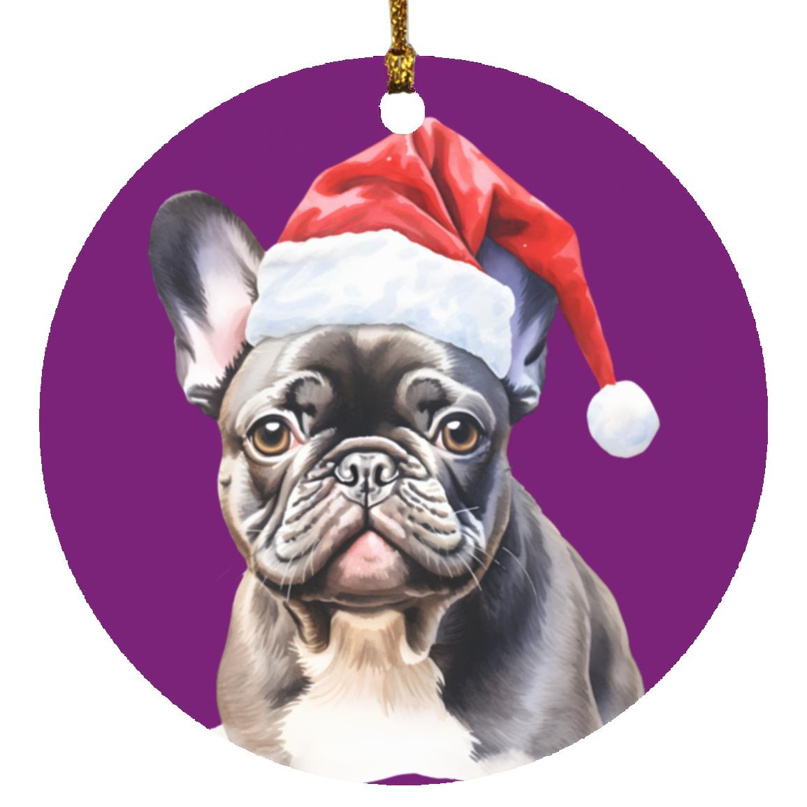 Bulldog Circle Ornament