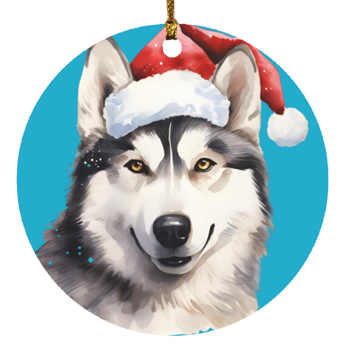 Husky Circle Ornament