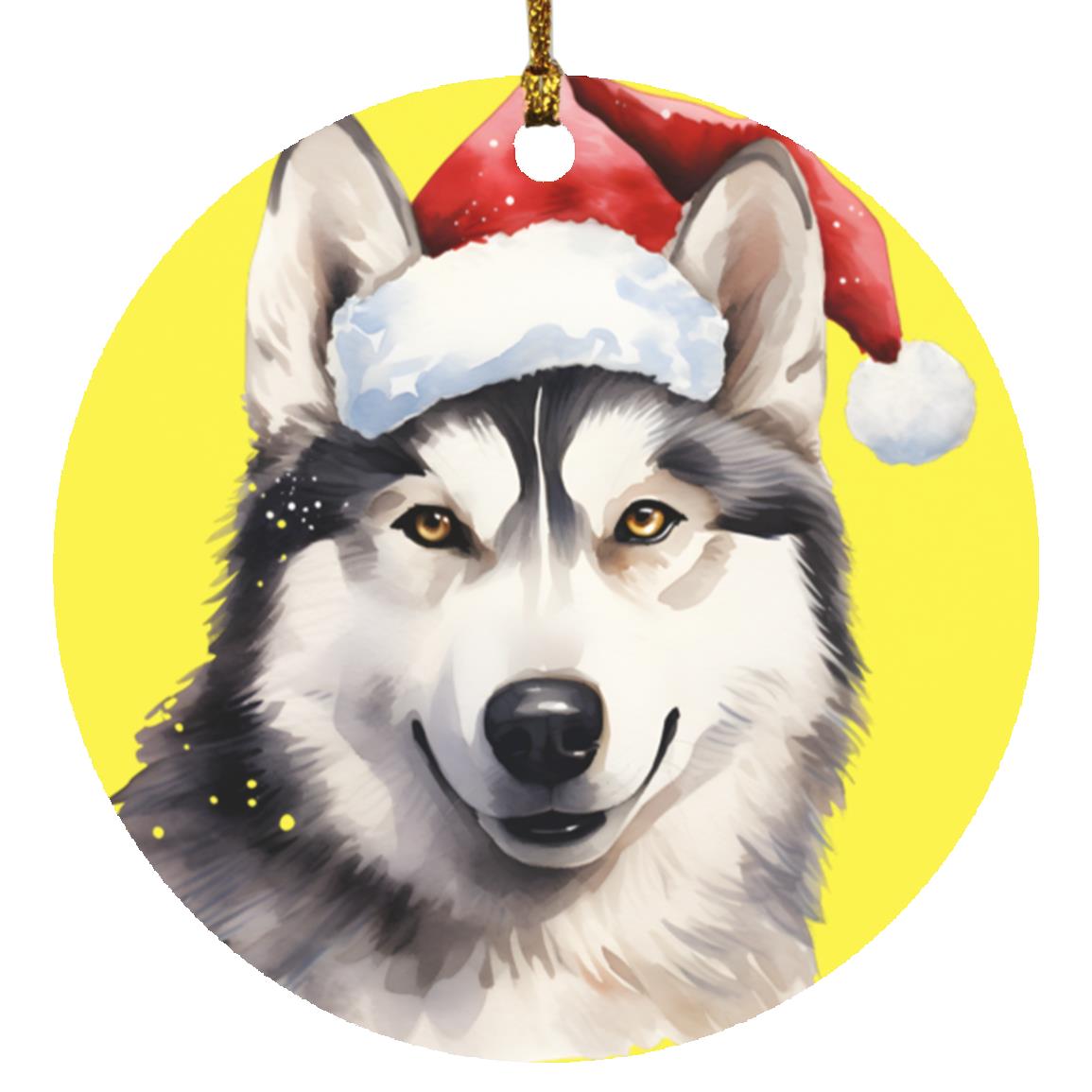 Husky Circle Ornament