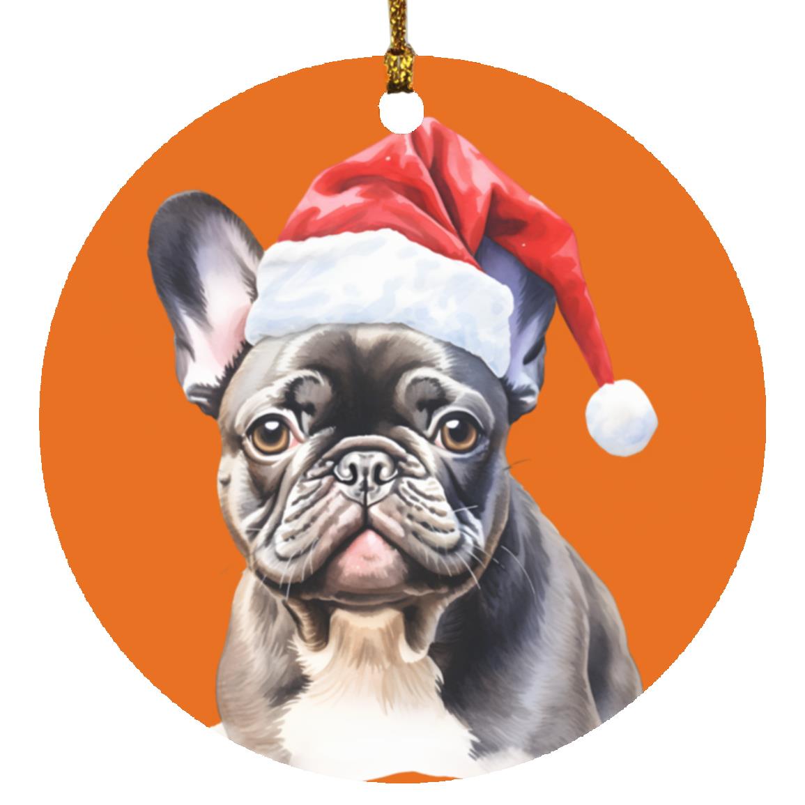 Bulldog Circle Ornament