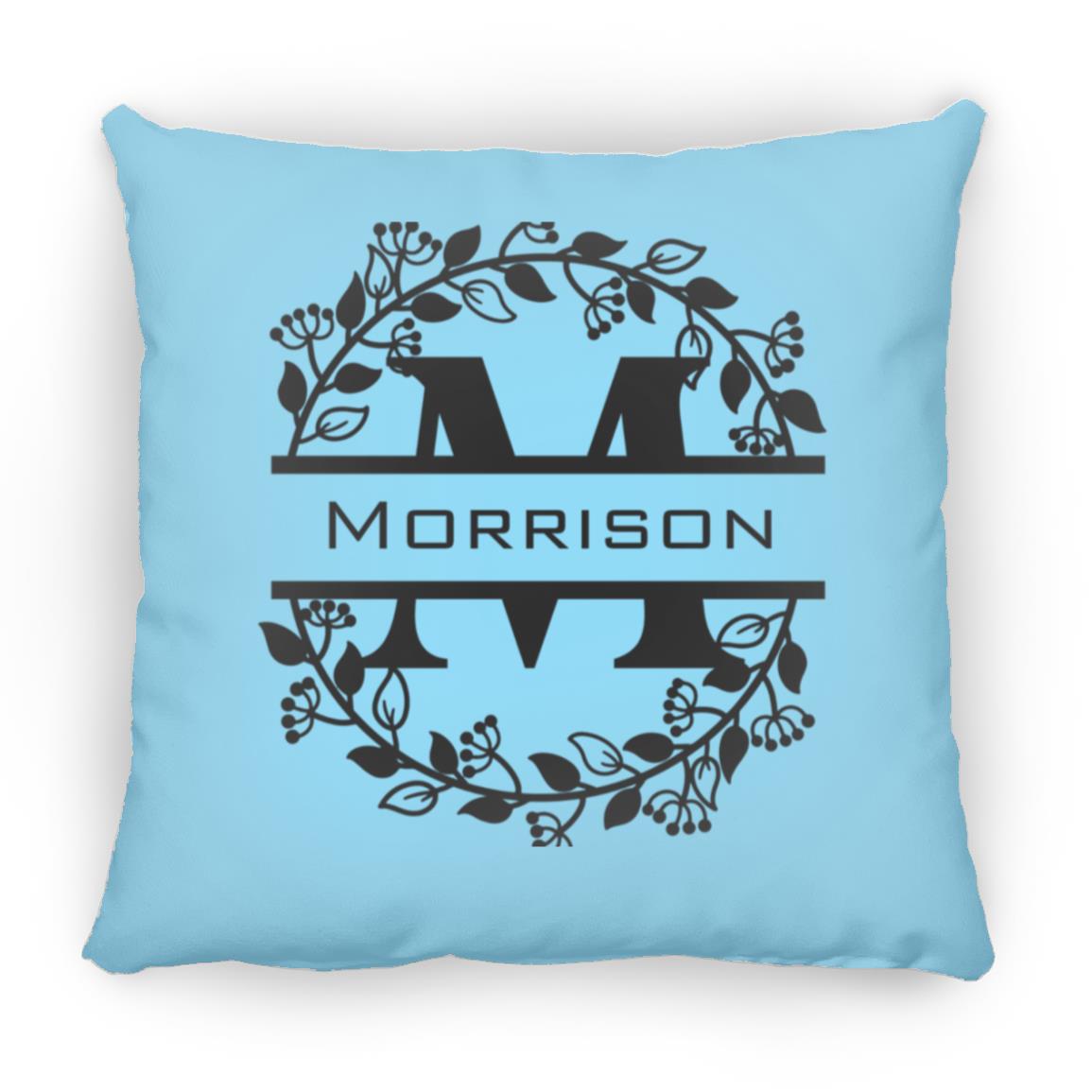 Morrison Monogrammed Small Square Pillow