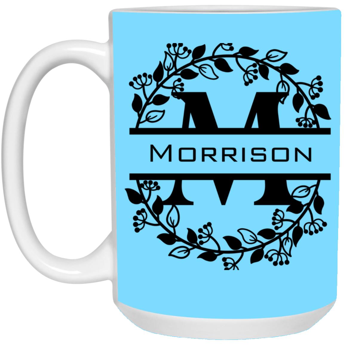 Morrison Monogram 15 oz. White Mug