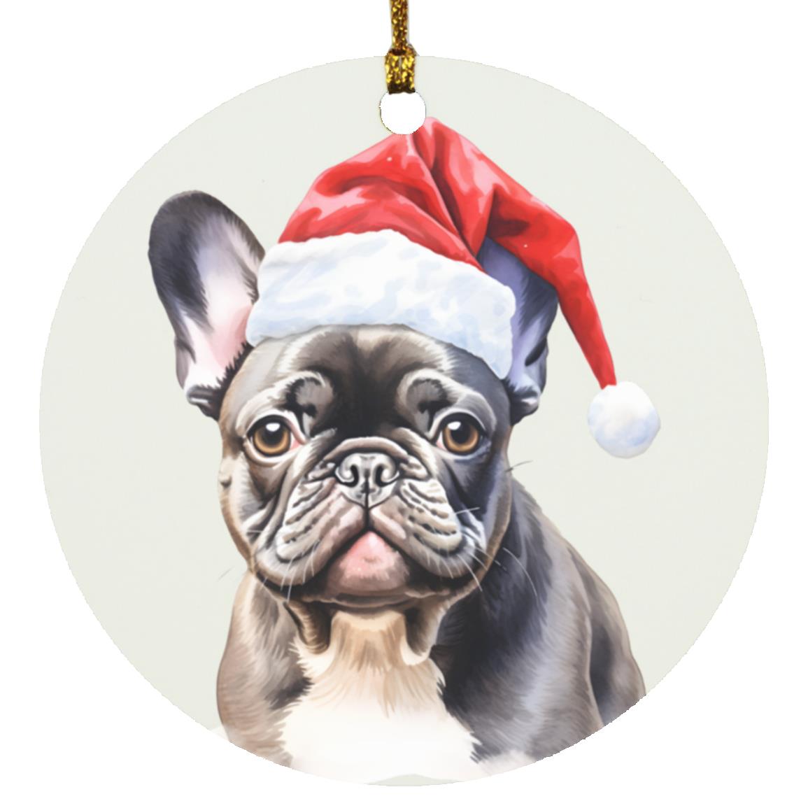 Bulldog Circle Ornament
