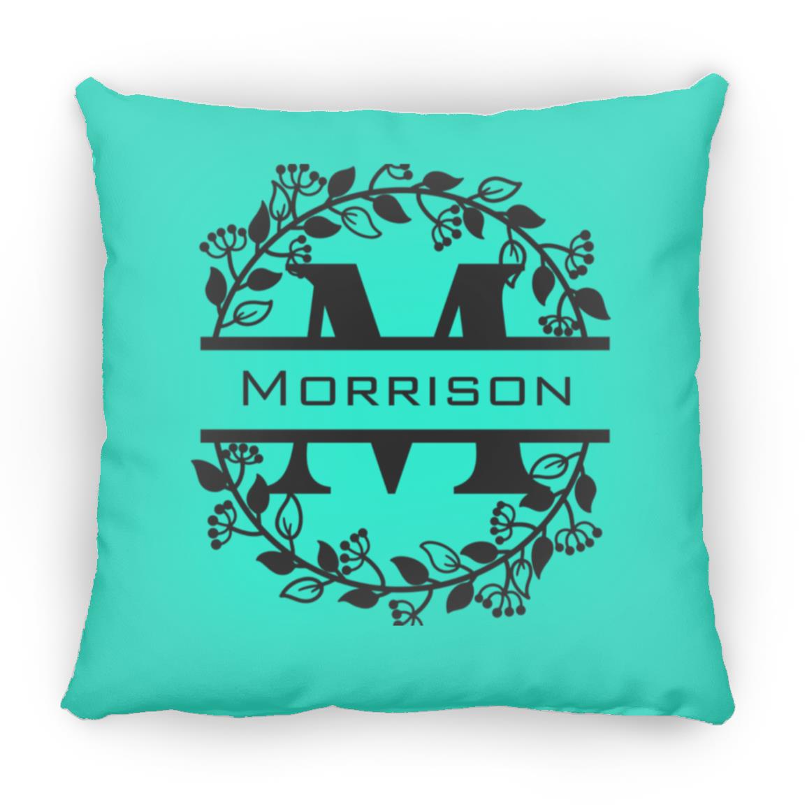 Morrison Monogrammed Small Square Pillow