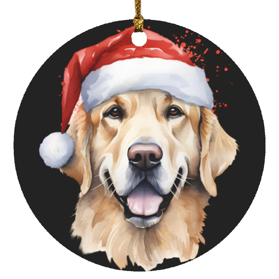 Golden Retriever Circle Ornament