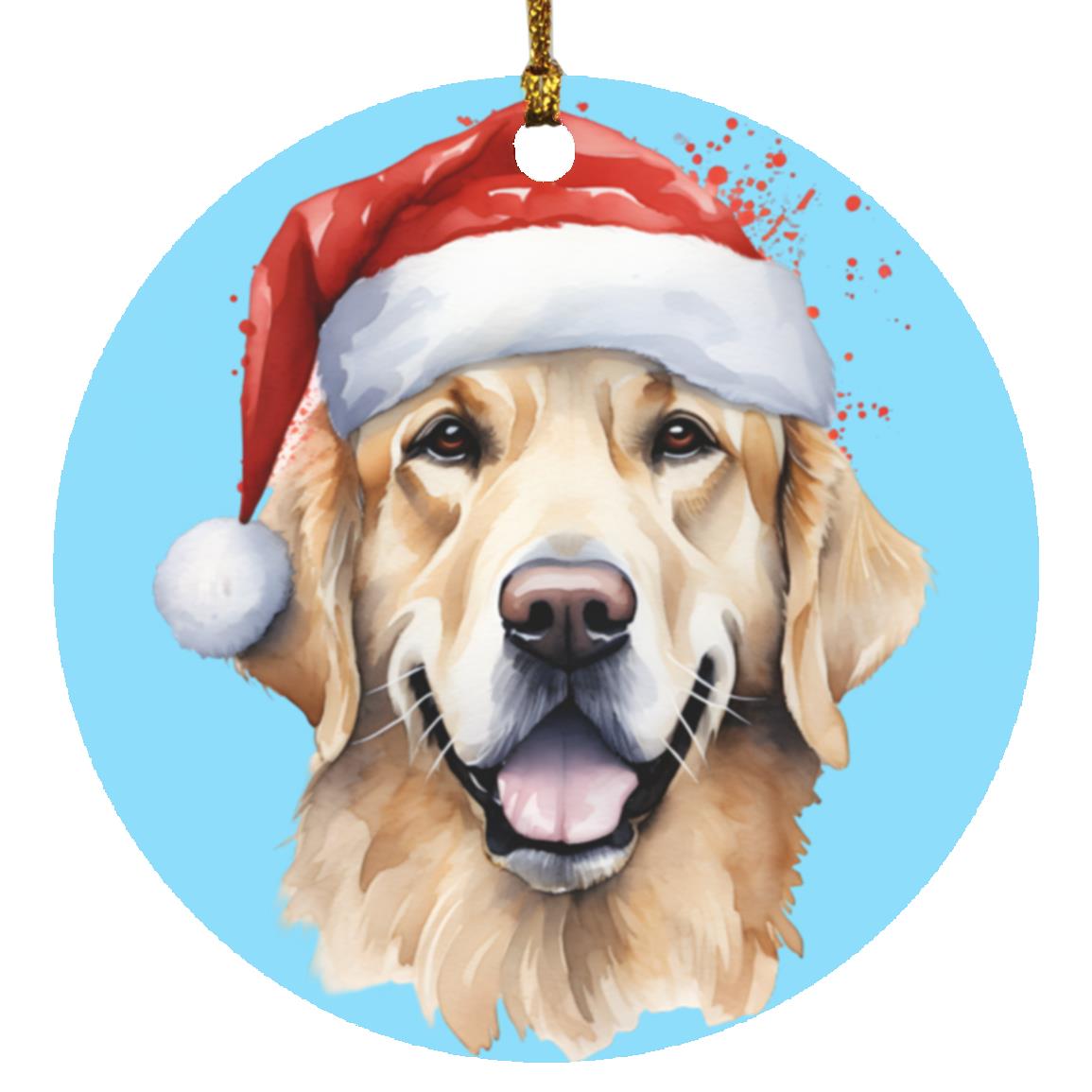 Golden Retriever Circle Ornament