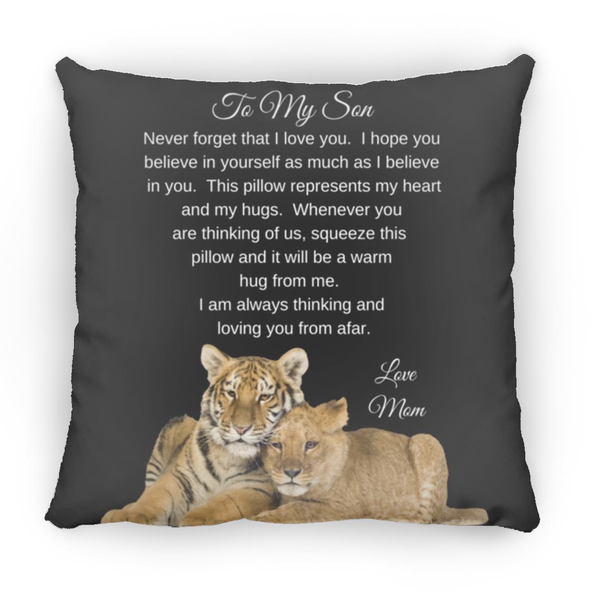 To My Son Lion pillow and 2 blanket options