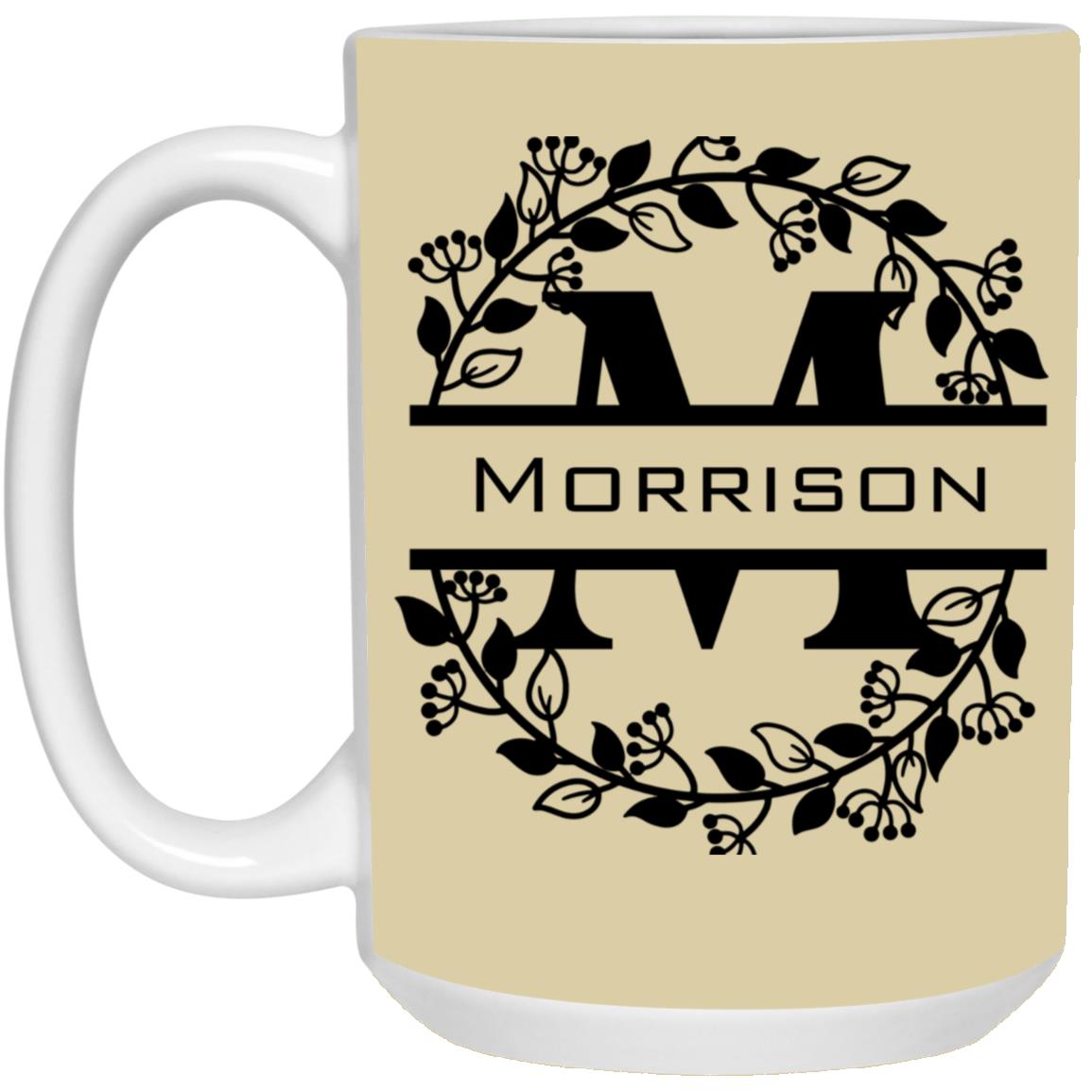 Morrison Monogram 15 oz. White Mug
