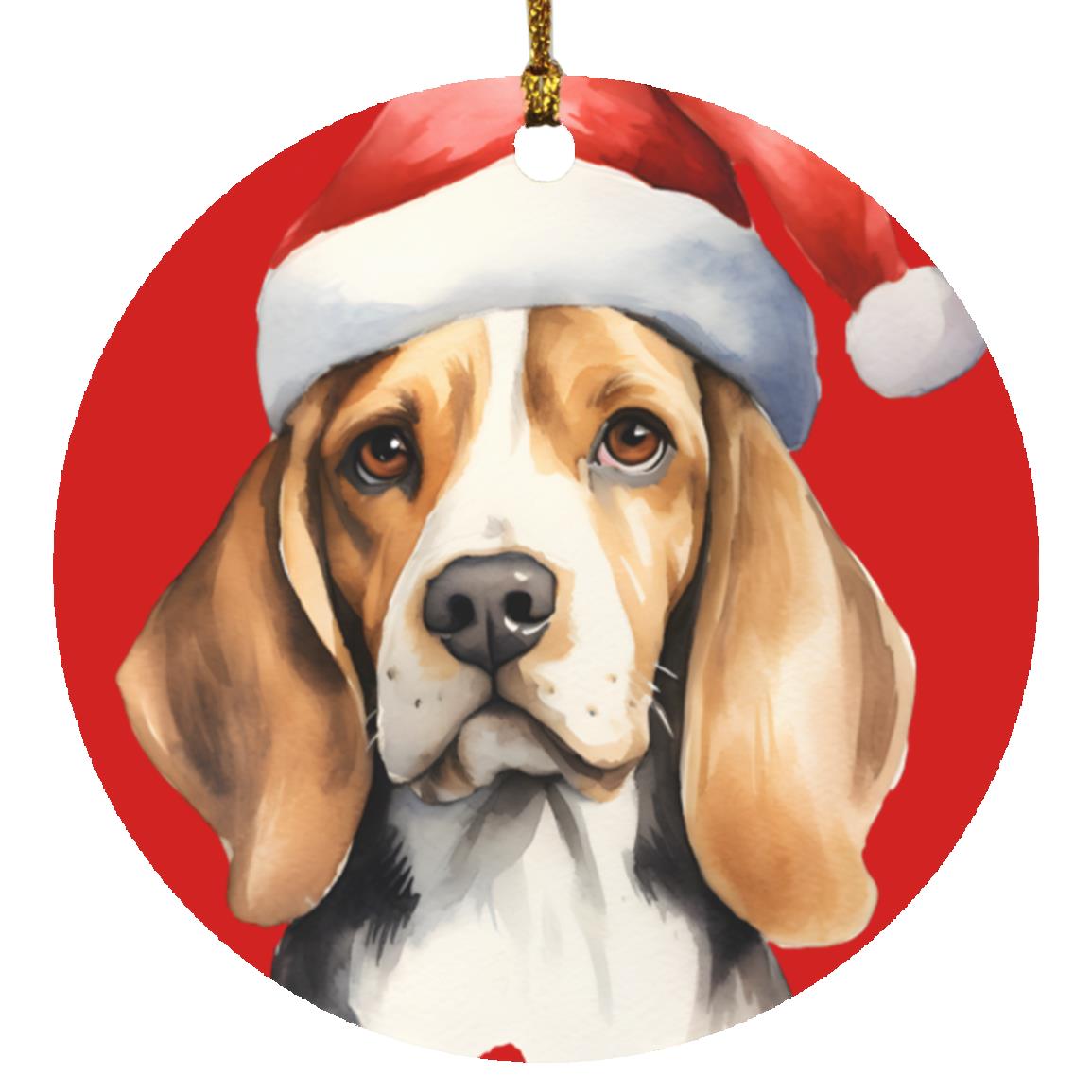Beagle Circle Ornament