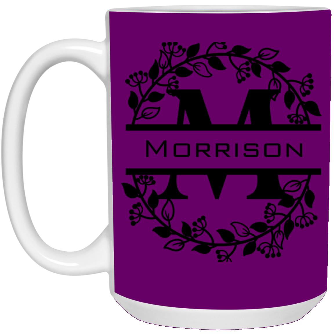 Morrison Monogram 15 oz. White Mug
