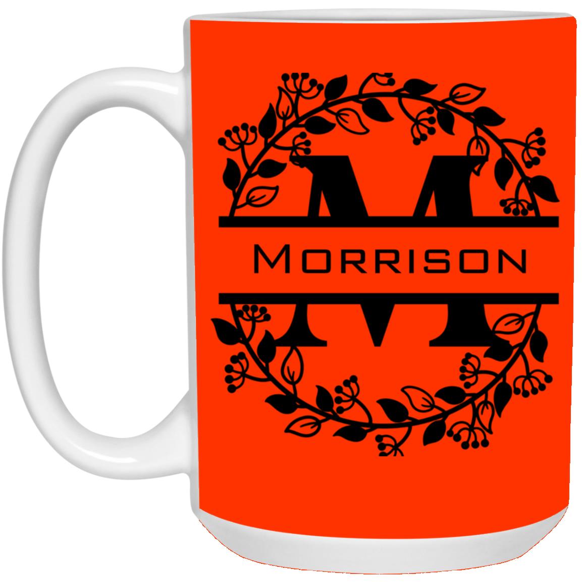 Morrison Monogram 15 oz. White Mug