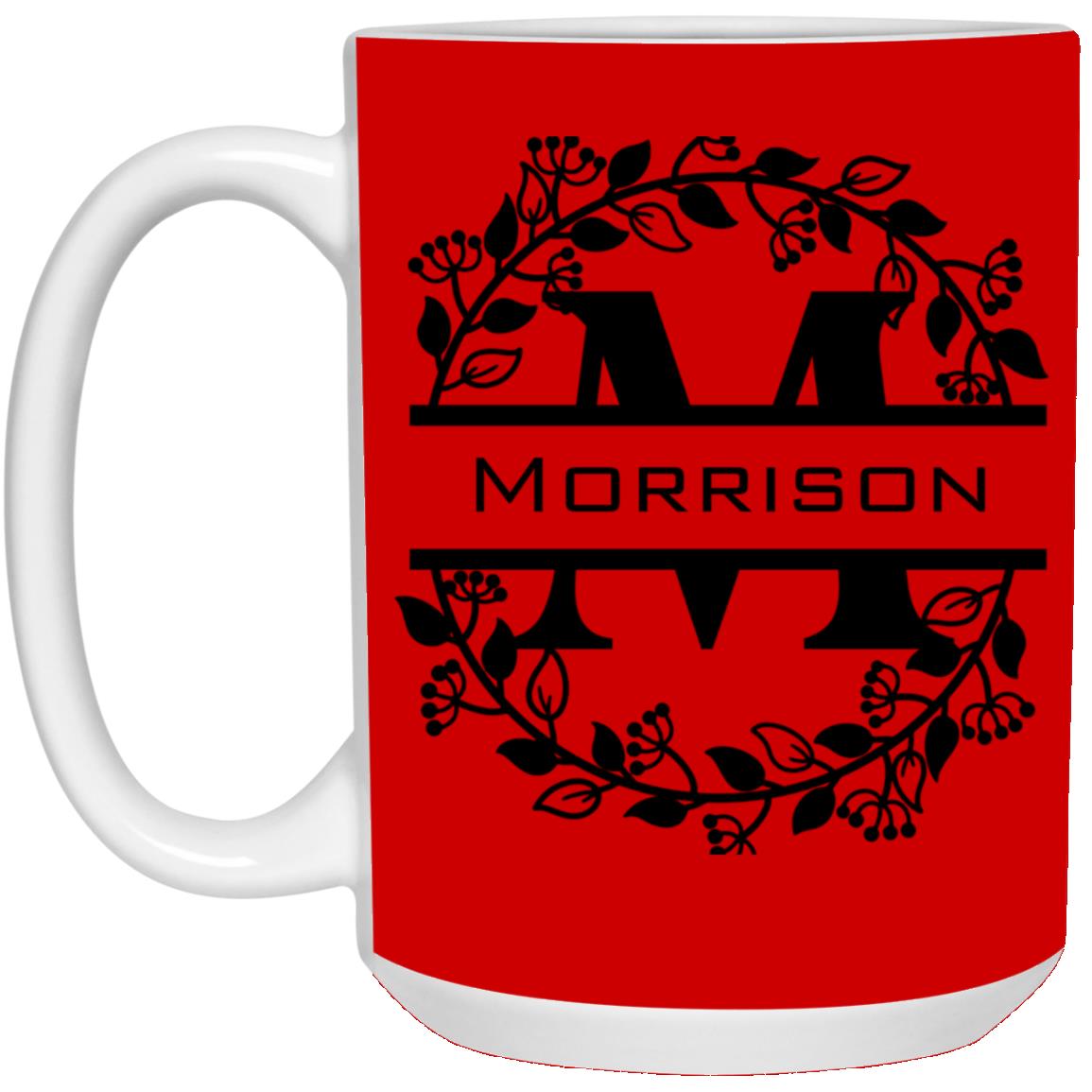 Morrison Monogram 15 oz. White Mug