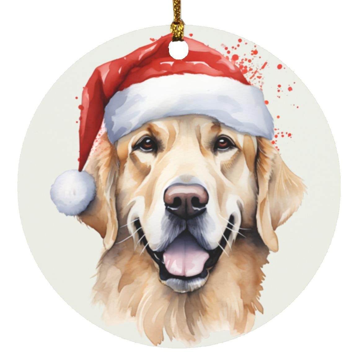 Golden Retriever Circle Ornament