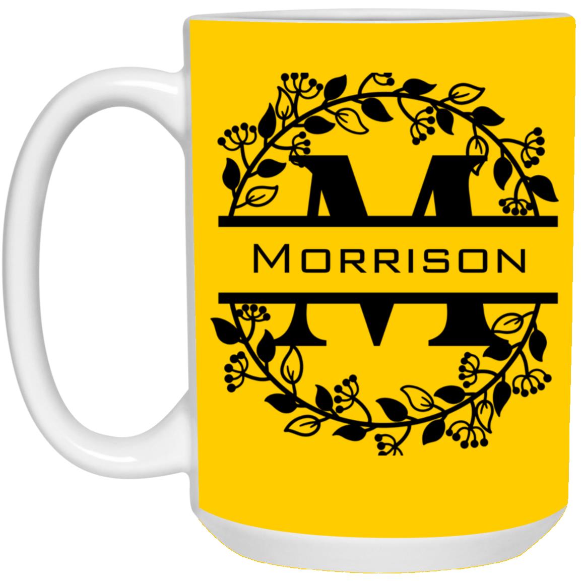 Morrison Monogram 15 oz. White Mug