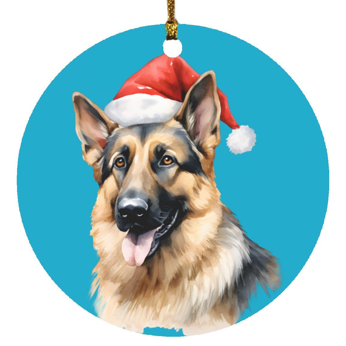 German Shepard Circle Ornament