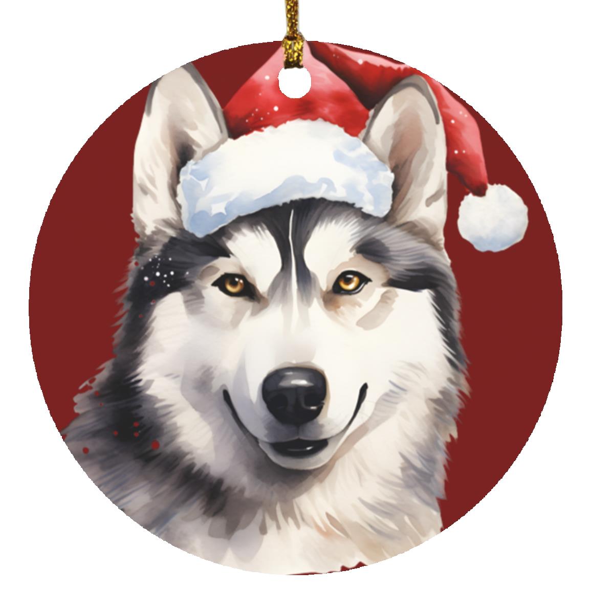Husky Circle Ornament