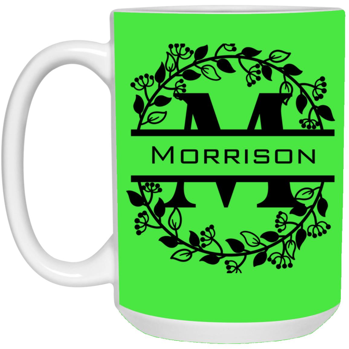 Morrison Monogram 15 oz. White Mug