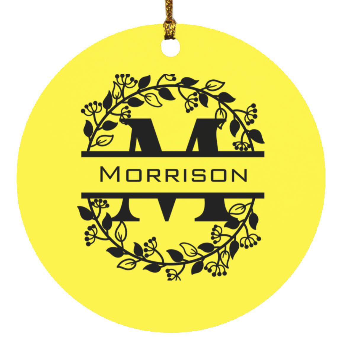 Morrison Monogrammed Circle Ornament