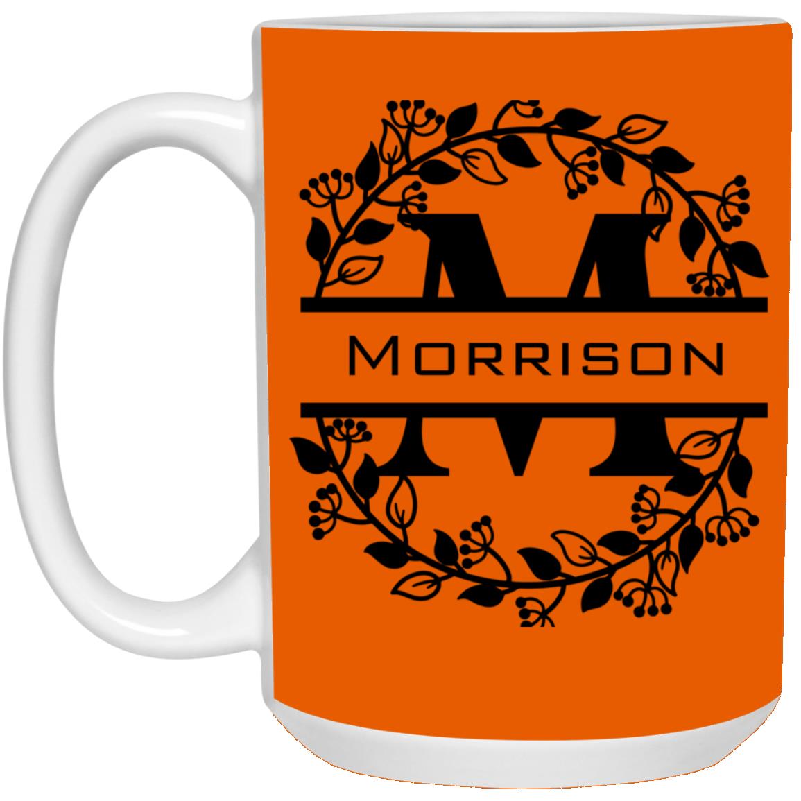 Morrison Monogram 15 oz. White Mug