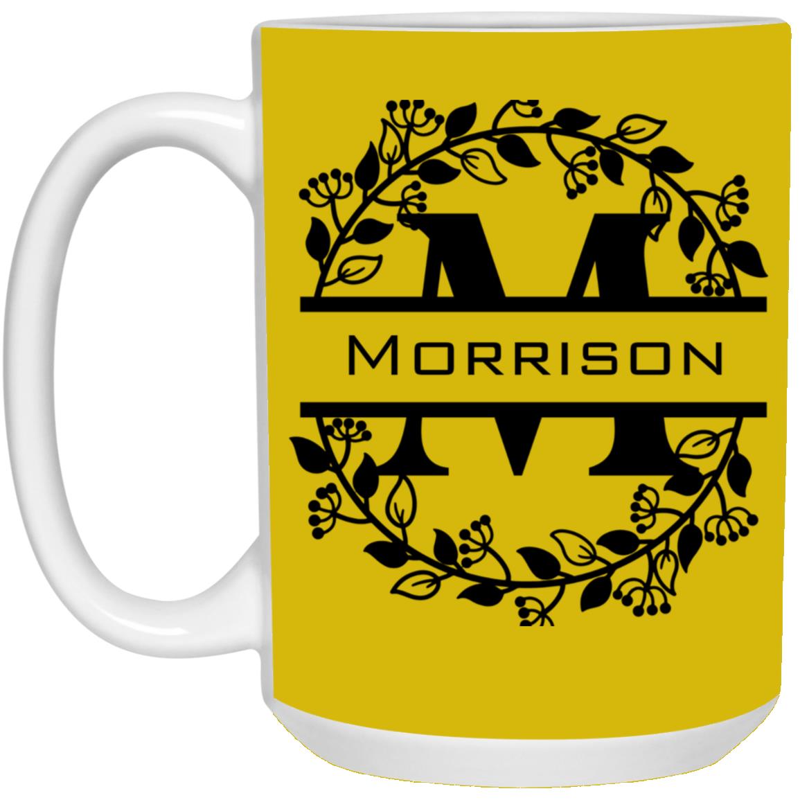 Morrison Monogram 15 oz. White Mug