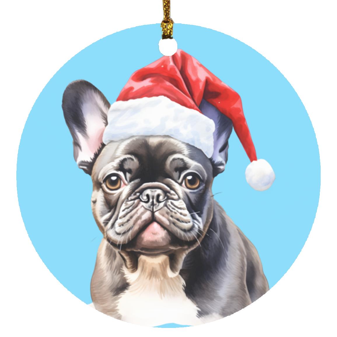 Bulldog Circle Ornament