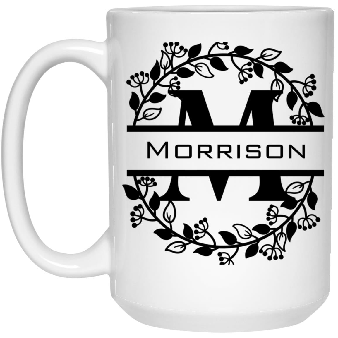 Morrison Monogram 15 oz. White Mug