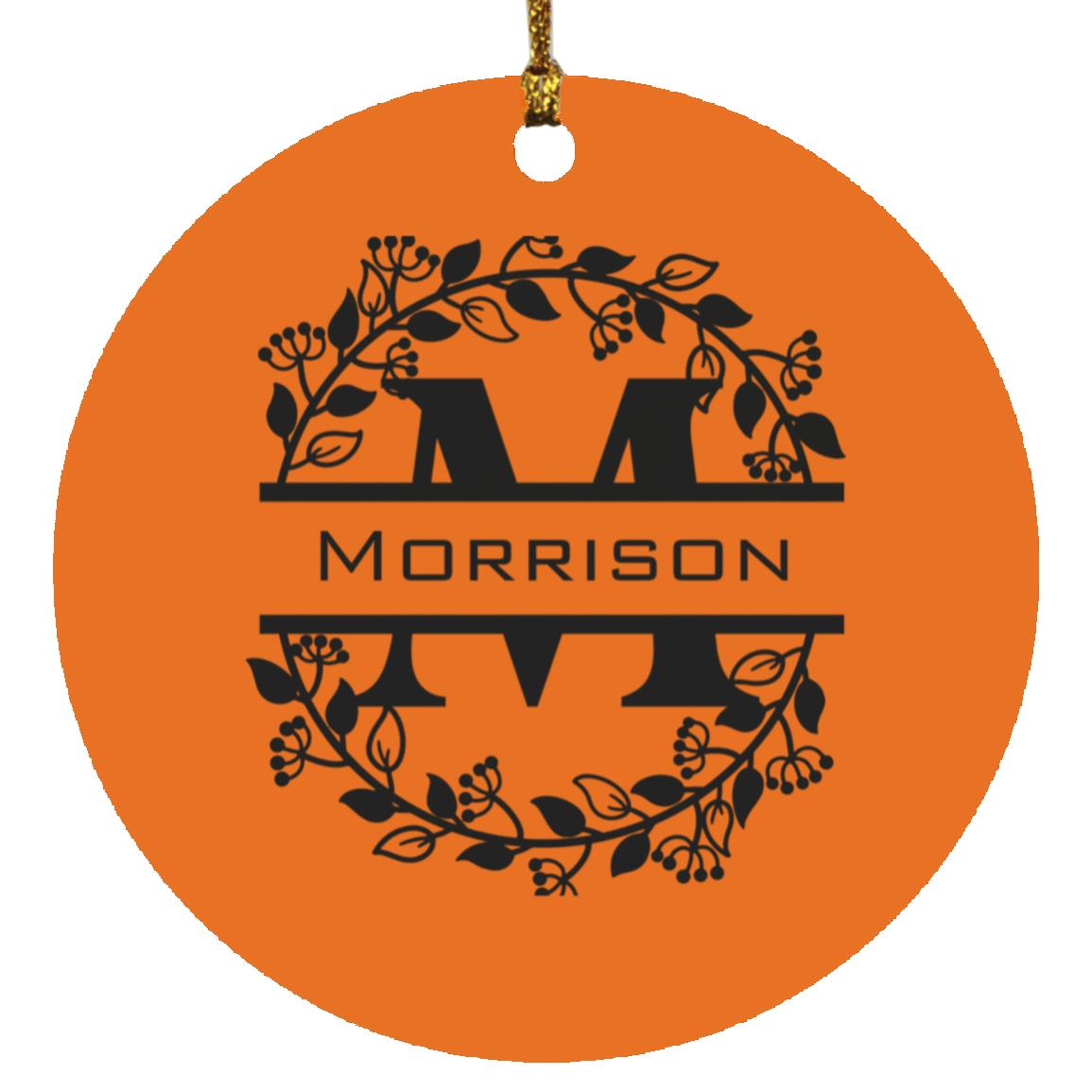 Morrison Monogrammed Circle Ornament