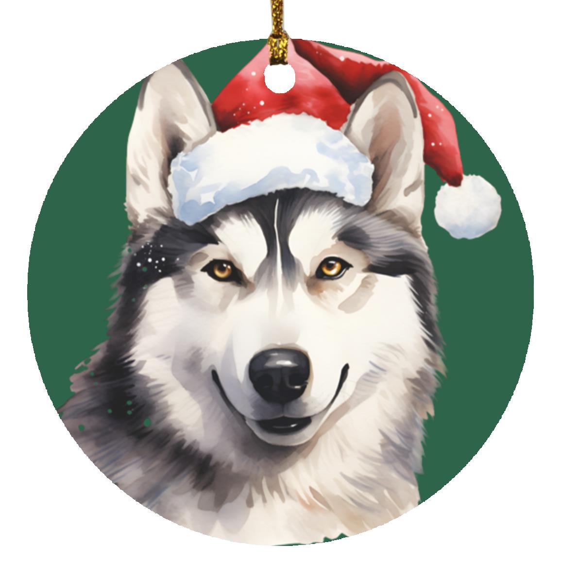 Husky Circle Ornament