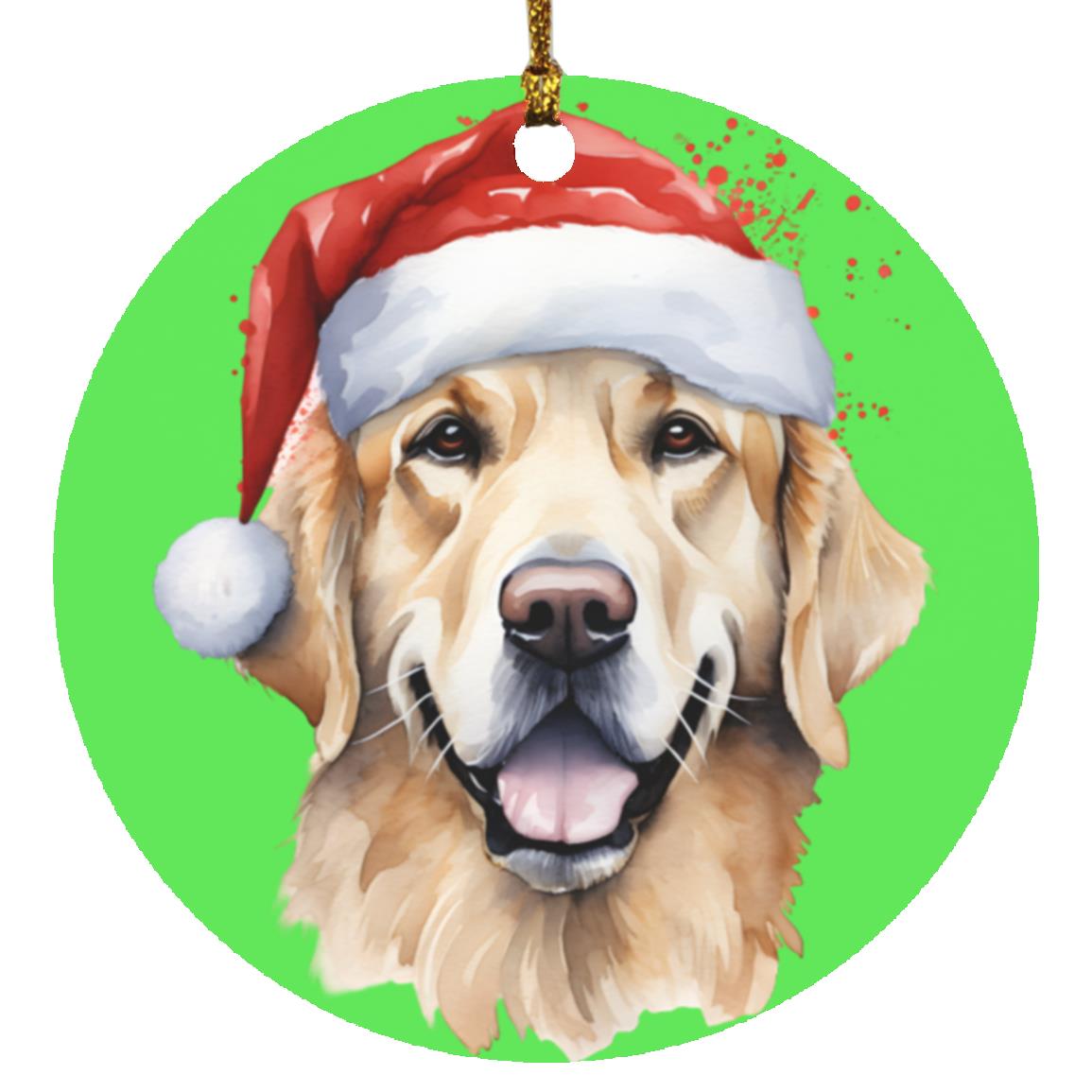 Golden Retriever Circle Ornament