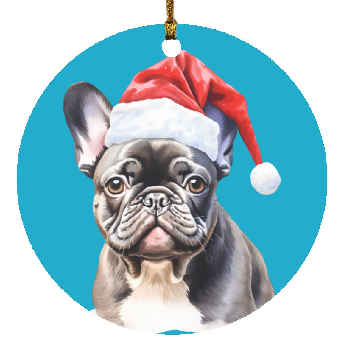 Bulldog Circle Ornament
