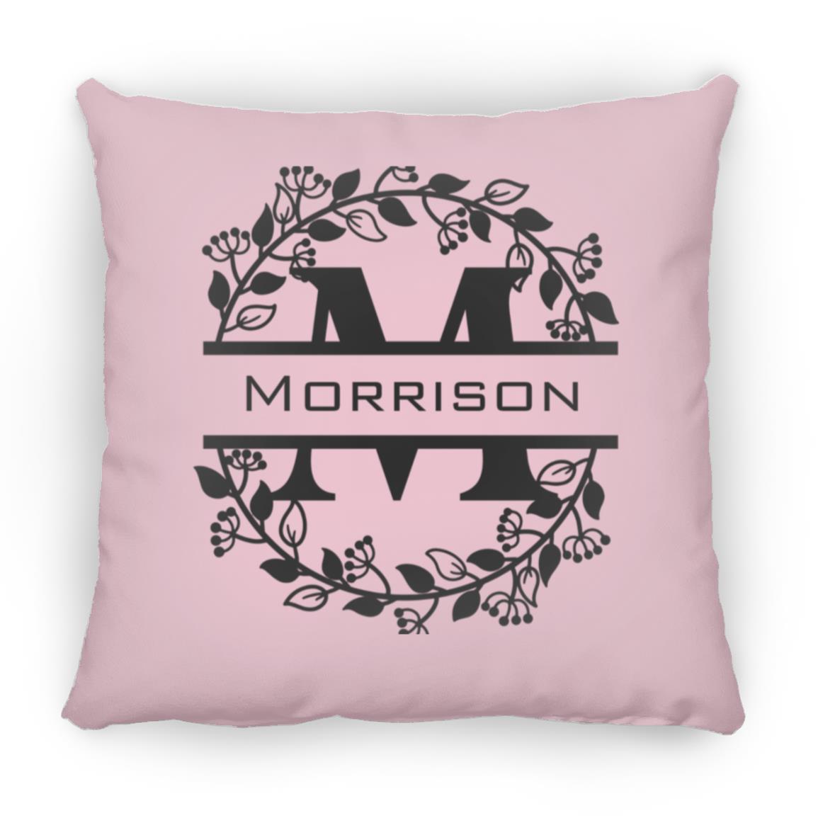 Morrison Monogrammed Small Square Pillow