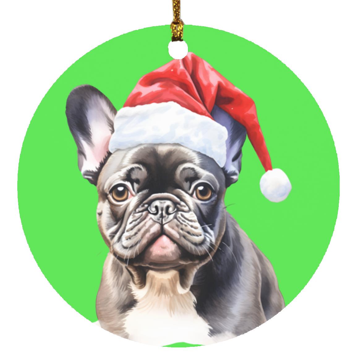 Bulldog Circle Ornament