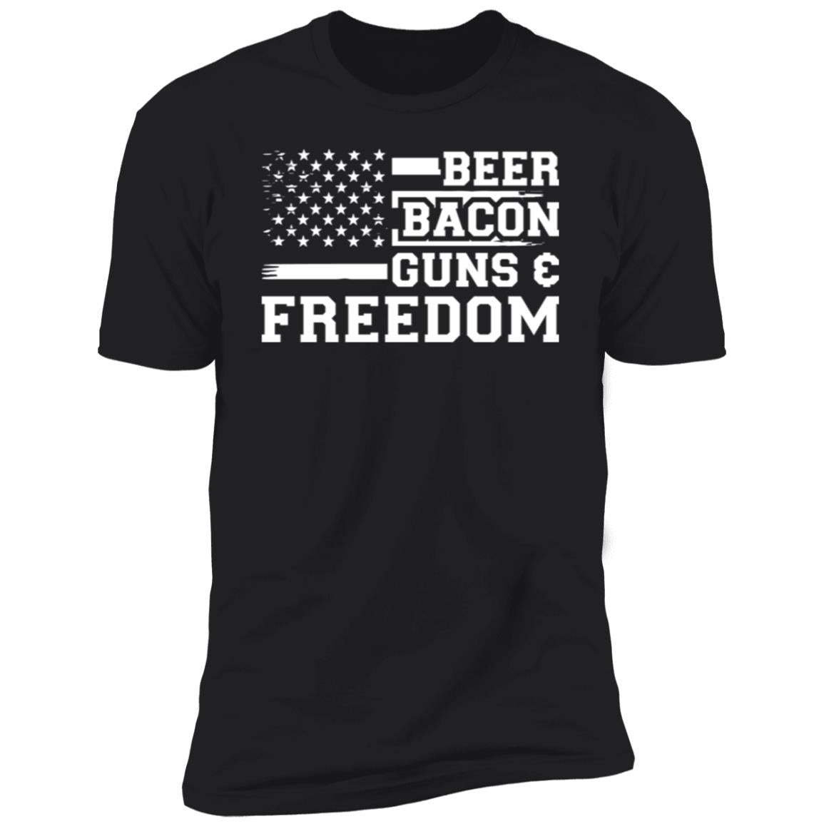 Beer Bacon Guns & Freedom Defend Second Amendment-Premium Short Sleeve T-Shirt