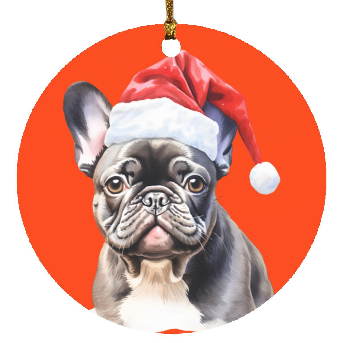 Bulldog Circle Ornament
