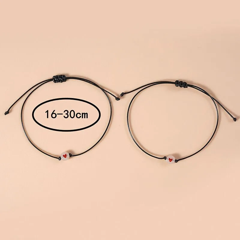 2Pcs/Set Couple Matching Bracelet Pinky Promise Bracelets