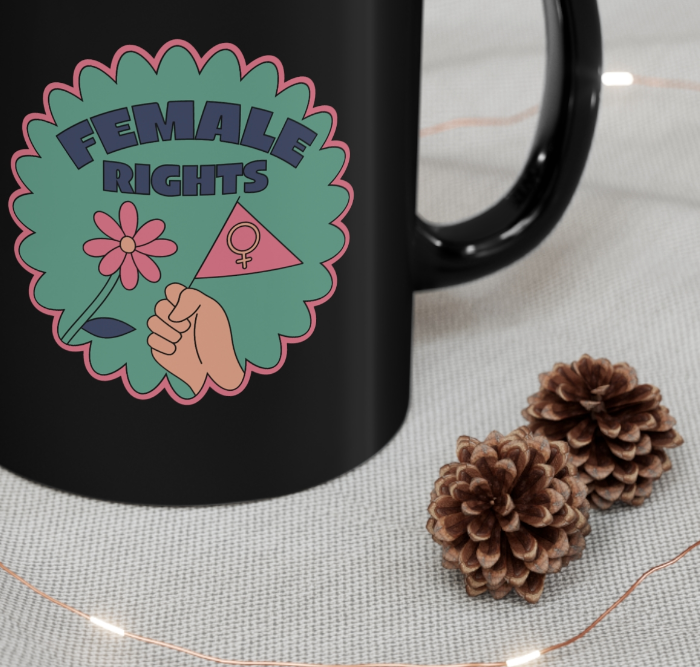 No woman should be forced to beg....woman's rights 11oz Black Mug