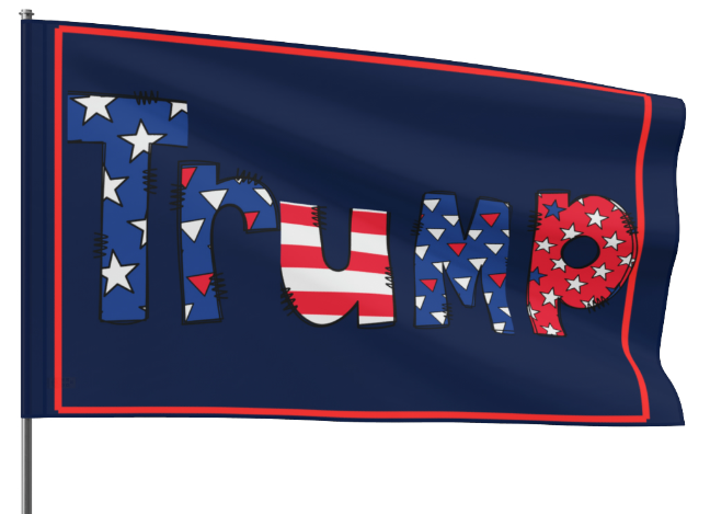 Trump Name Flag