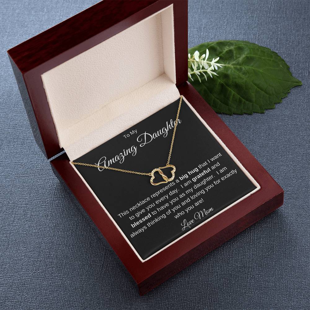 To My Amazing Daughter- Love Mom- Necklace