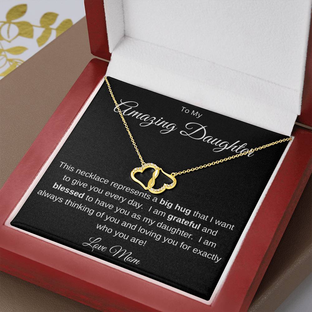 To My Amazing Daughter- Love Mom- Necklace