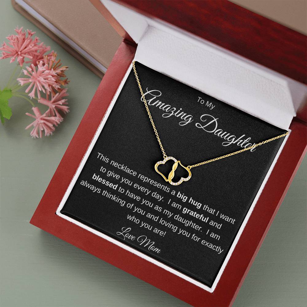 To My Amazing Daughter- Love Mom- Necklace