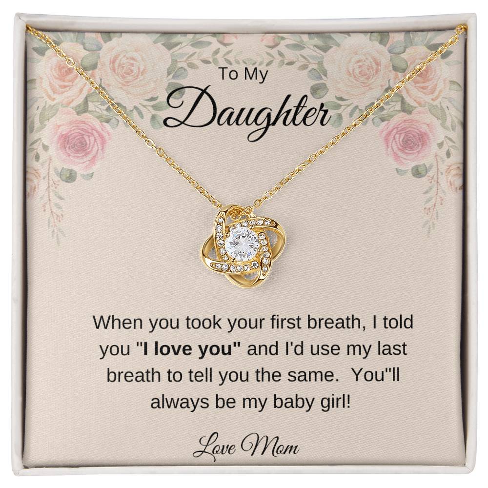 Gift for Daughter- Love Knot Necklace
