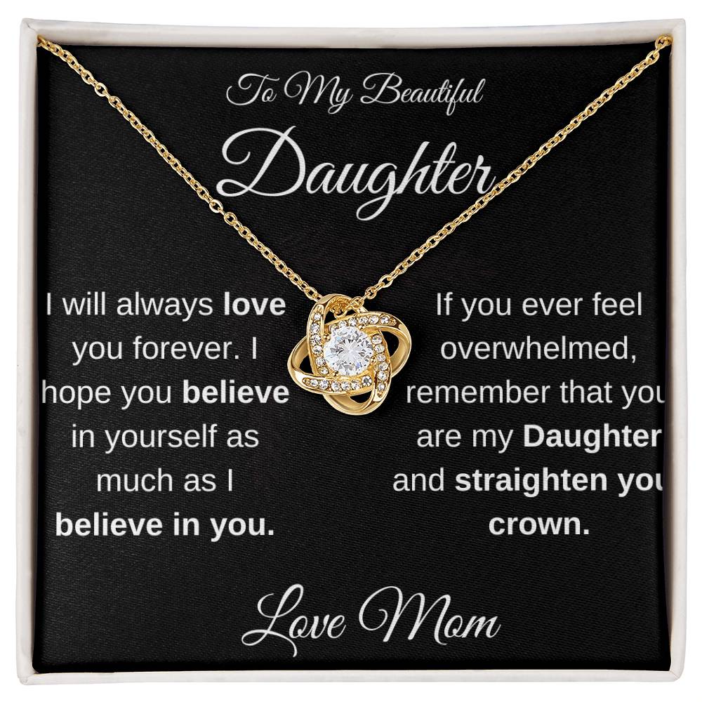 Gift for Daughter From Mom-Love Knot Necklace