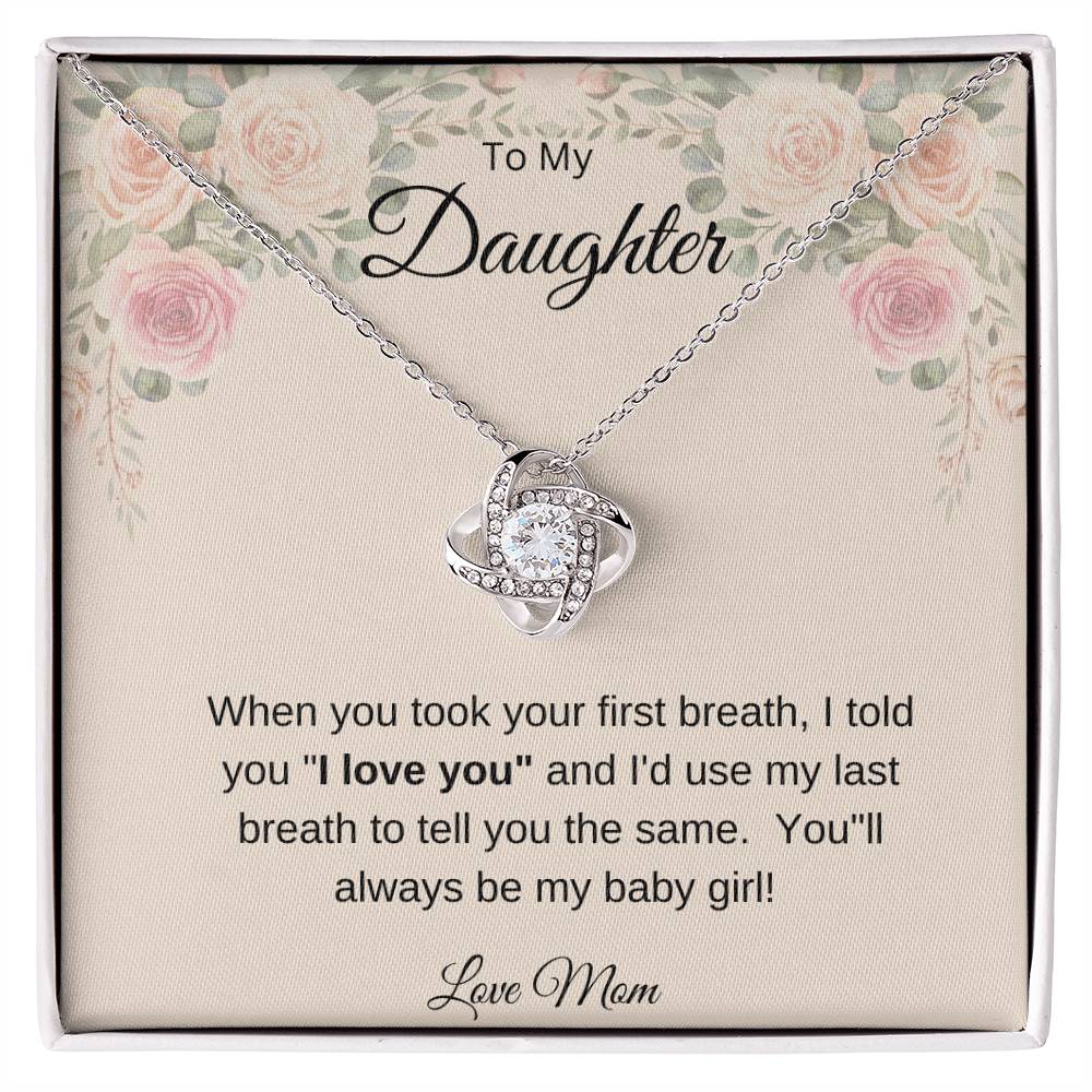 Gift for Daughter- Love Knot Necklace