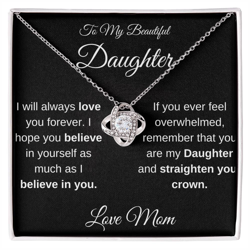 Gift for Daughter From Mom-Love Knot Necklace