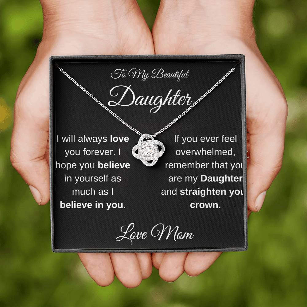 Gift for Daughter From Mom-Love Knot Necklace