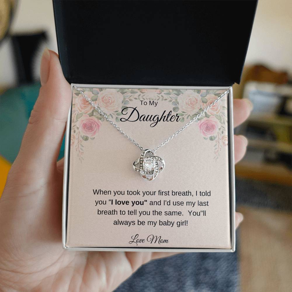 Gift for Daughter- Love Knot Necklace