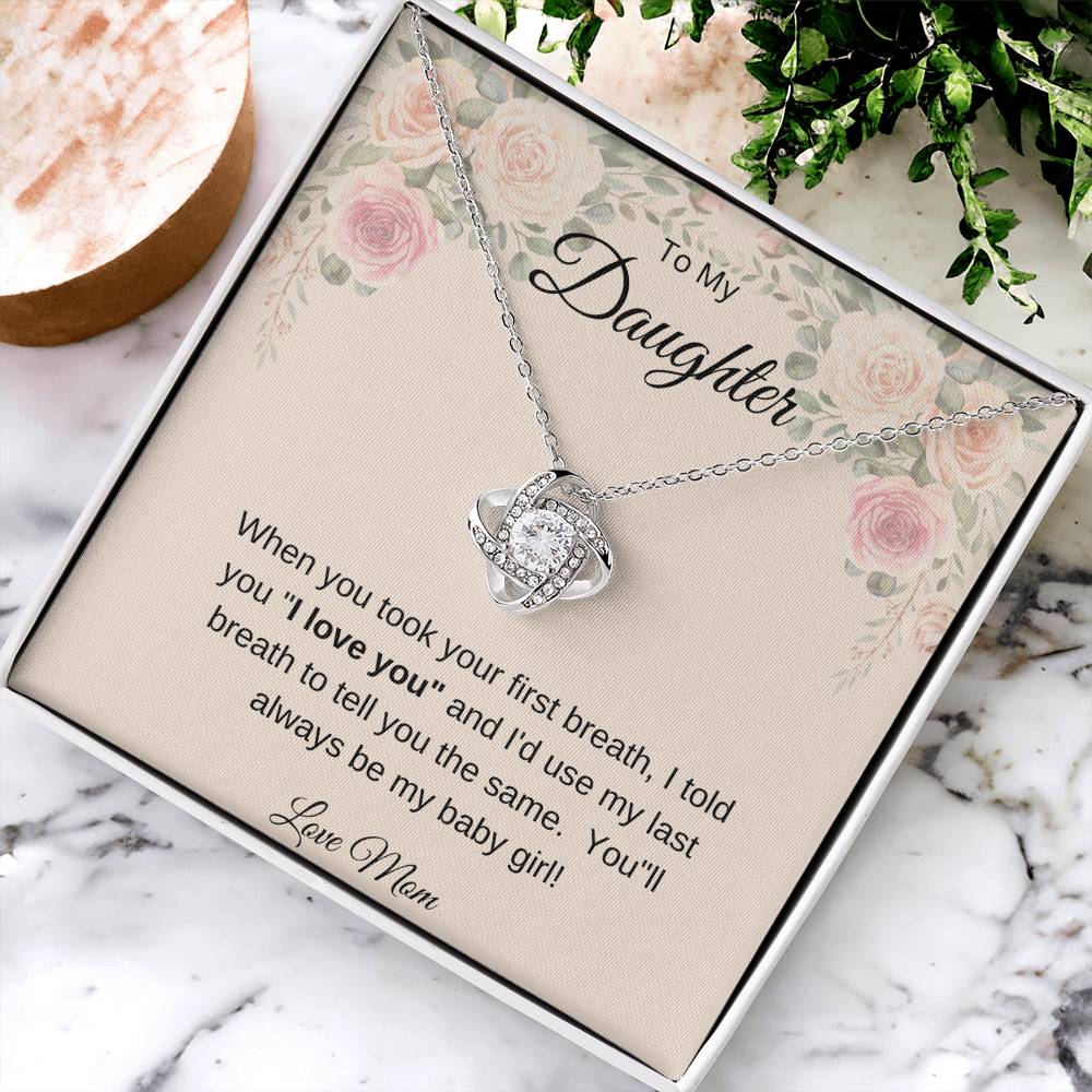 Gift for Daughter- Love Knot Necklace